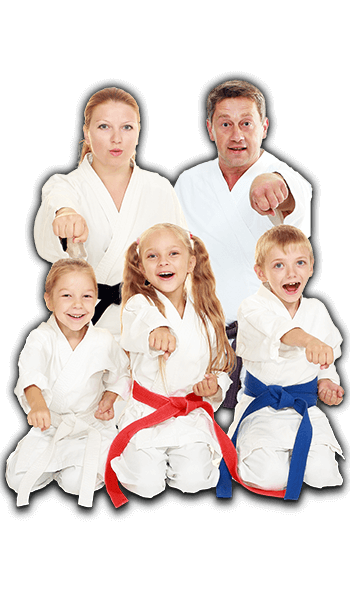 Martial Arts Lessons for Families in Seattle WA - Sitting Group Family Banner