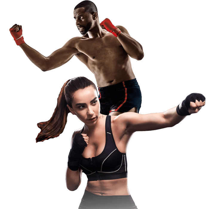 Mixed Martial Arts Lessons for Adults in Seattle WA - Man and Woman Punching Hooks